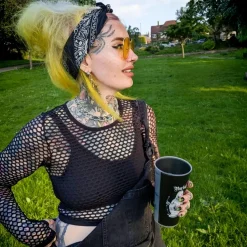 Alanis Full Fishnet Top - Black