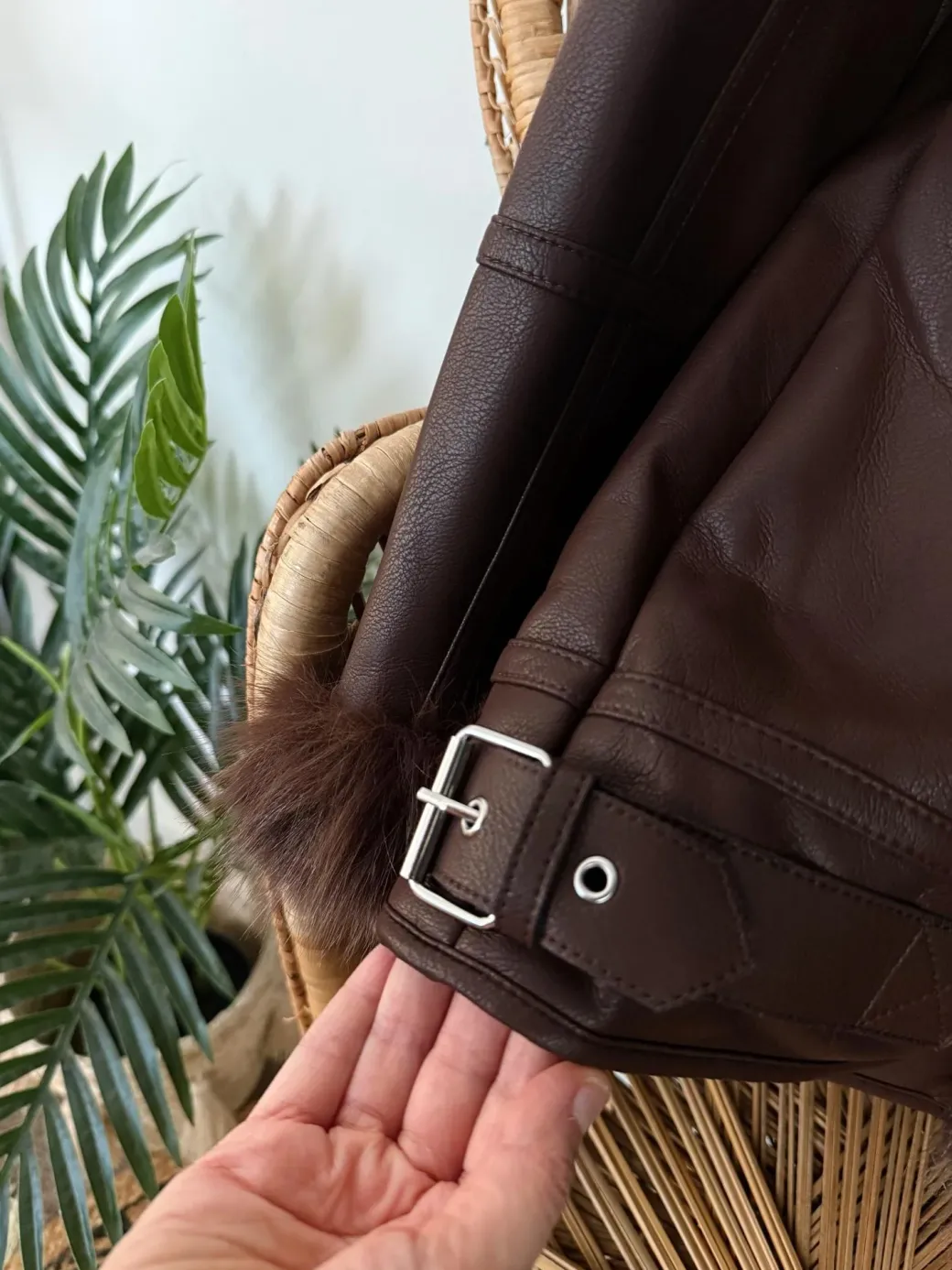 Amelia Aviator Jacket - Brown