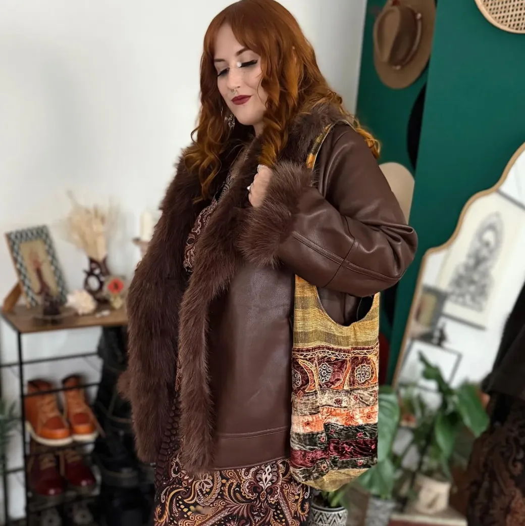 Amelia Aviator Jacket - Brown