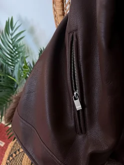 Amelia Aviator Jacket - Brown