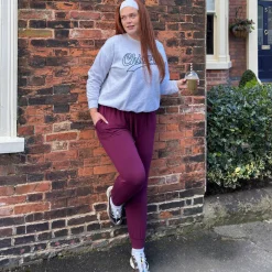 Bamboo Lounge Joggers - Cherry