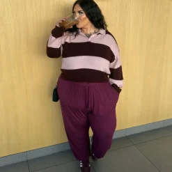 Bamboo Lounge Joggers - Cherry