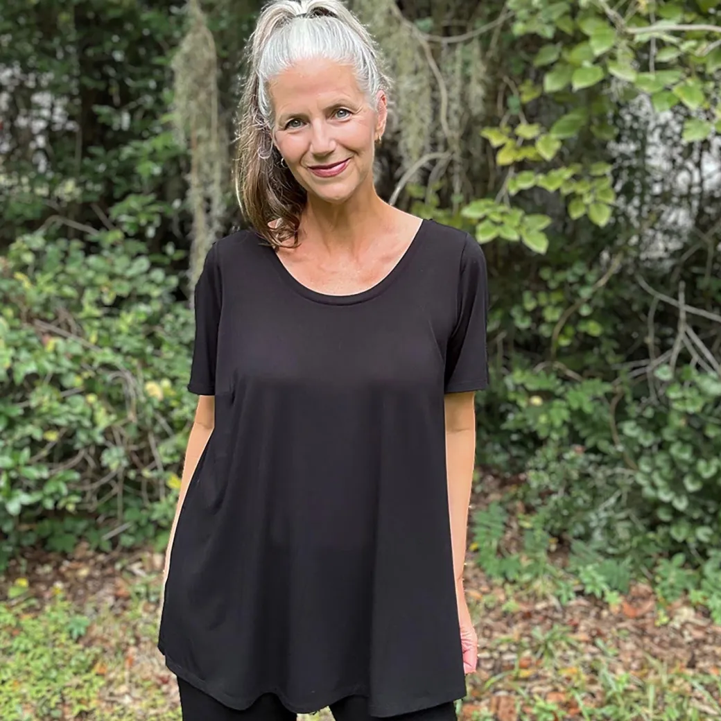 Bamboo Lounge T-shirt - Black