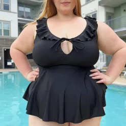 Beam Me Up Tankini Top - Black