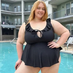 Beam Me Up Tankini Top - Black