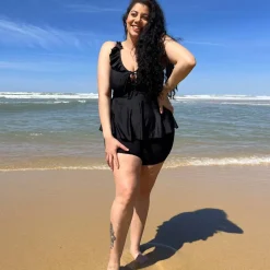 Beam Me Up Tankini Top - Black