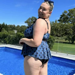 Beam Me Up Tankini Top - Polka