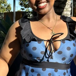Beam Me Up Tankini Top - Polka