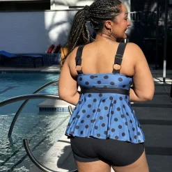 Beam Me Up Tankini Top - Polka