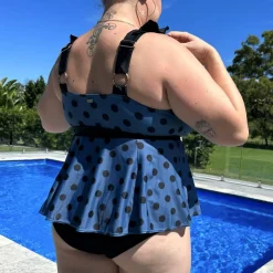 Beam Me Up Tankini Top - Polka