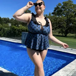 Beam Me Up Tankini Top - Polka