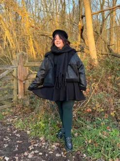 Bessie Aviator Jacket - Black