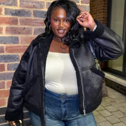 Bessie Aviator Jacket - Black