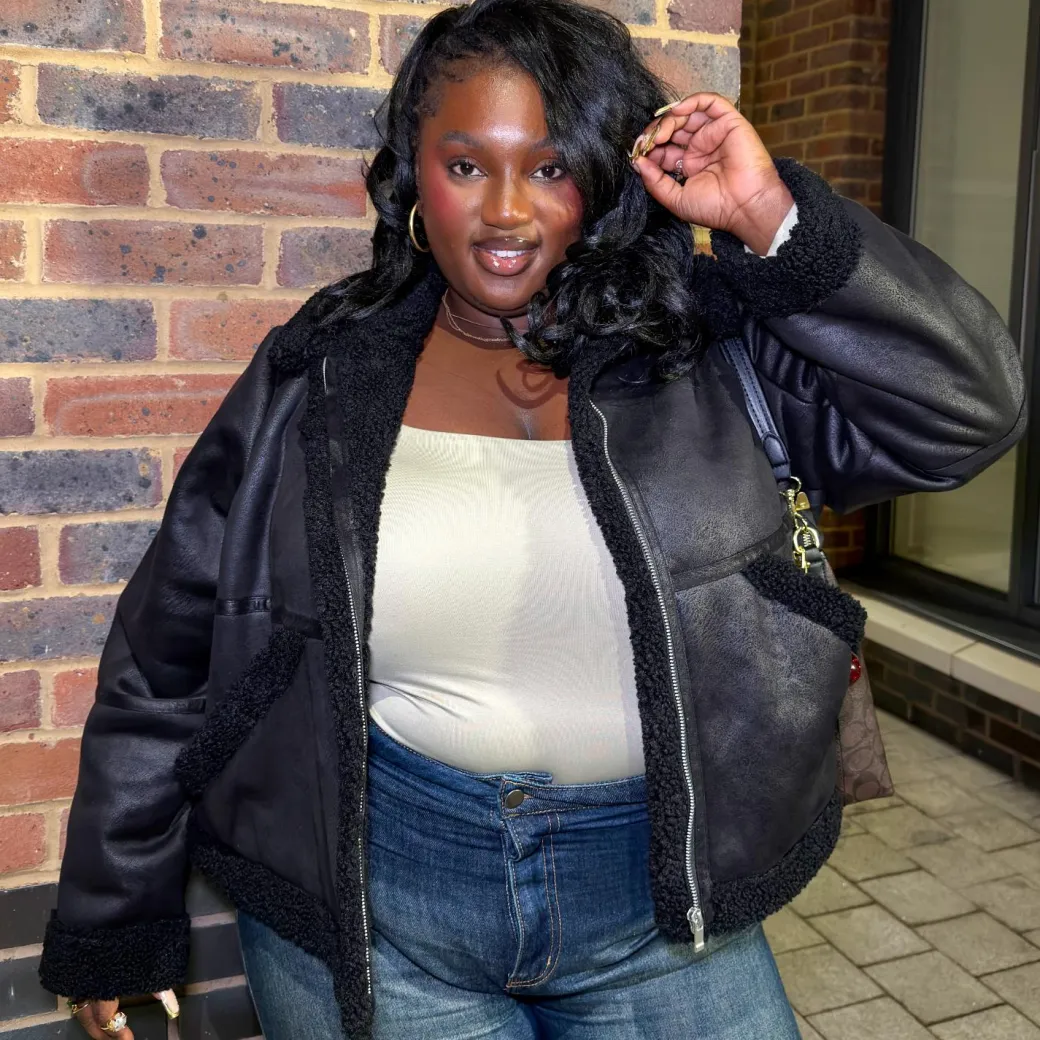 Bessie Aviator Jacket - Black