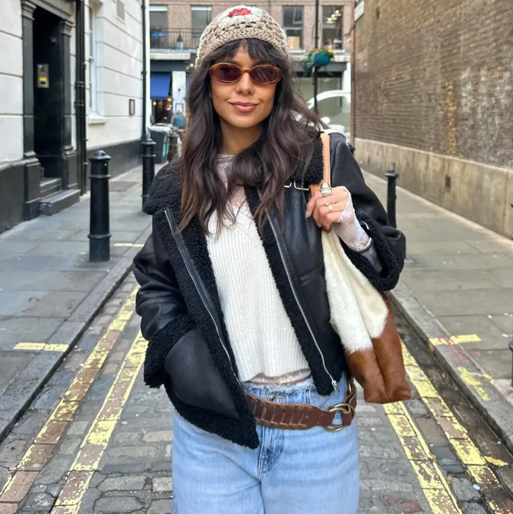 Bessie Aviator Jacket - Black