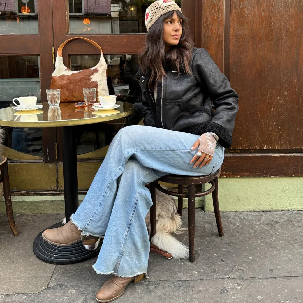 Bessie Aviator Jacket - Black