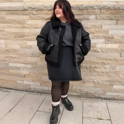 Bessie Aviator Jacket - Black