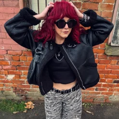 Bessie Aviator Jacket - Black