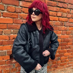 Bessie Aviator Jacket - Black