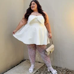 Botanical Fishnets - White