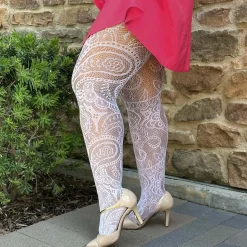 Botanical Fishnets - White