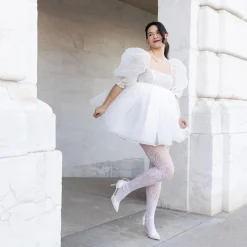 Botanical Fishnets - White