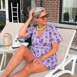 Broderie Anglaise Playsuit - Cassis de Violet