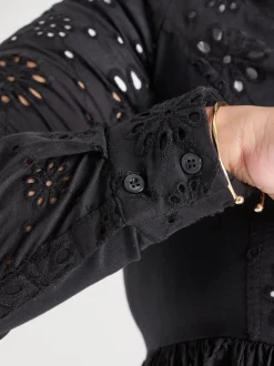 Broderie Anglaise Shirt - Black