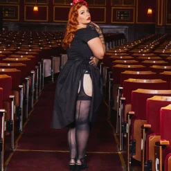 Burlesque Sheer Mock Garters - Liquorice