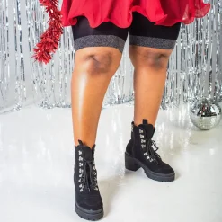 Christmas Chub Rub Lurex Shorts - Black