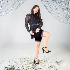 Christmas Chub Rub Lurex Shorts - Black