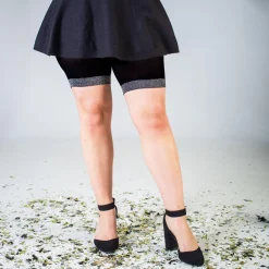 Christmas Chub Rub Lurex Shorts - Black