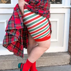 Christmas Stay Chub Rub Shorts - Candied
