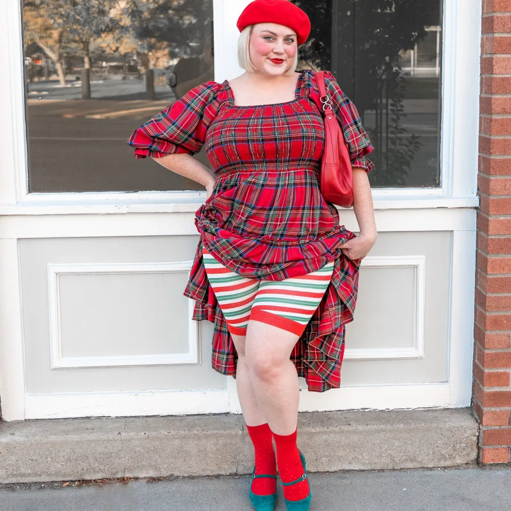 Christmas Stay Chub Rub Shorts - Candied