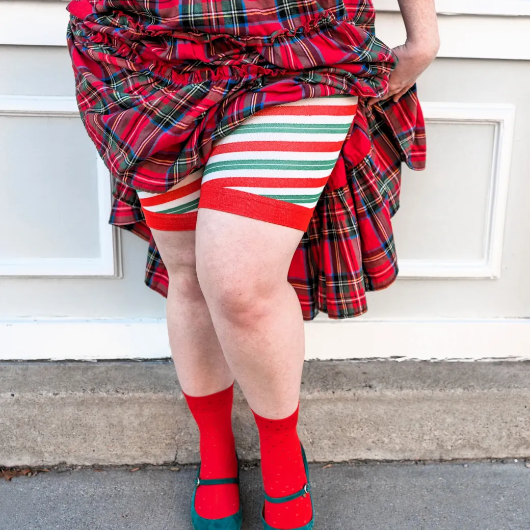 Christmas Stay Chub Rub Shorts - Candied