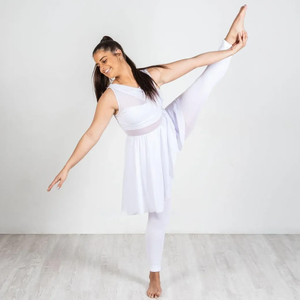 Convertible Dance Tights - White
