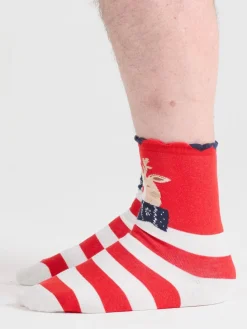 Cotton Ankle Socks - Reindeer