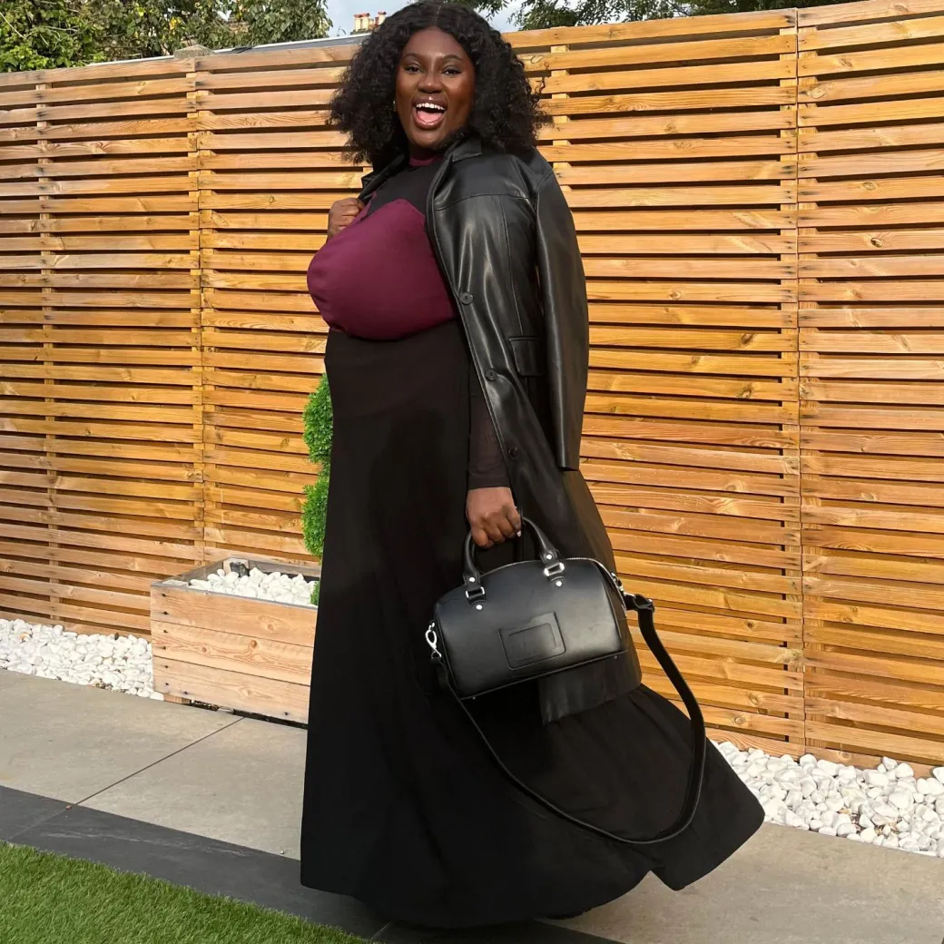 Cotton Jersey Maxi A-Line Skirt - Black