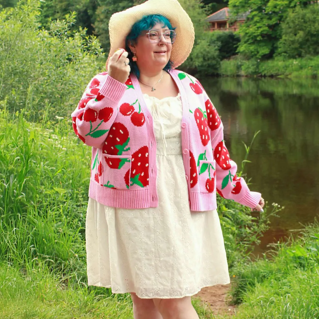 Cotton Rich Cardigan - Strawberry