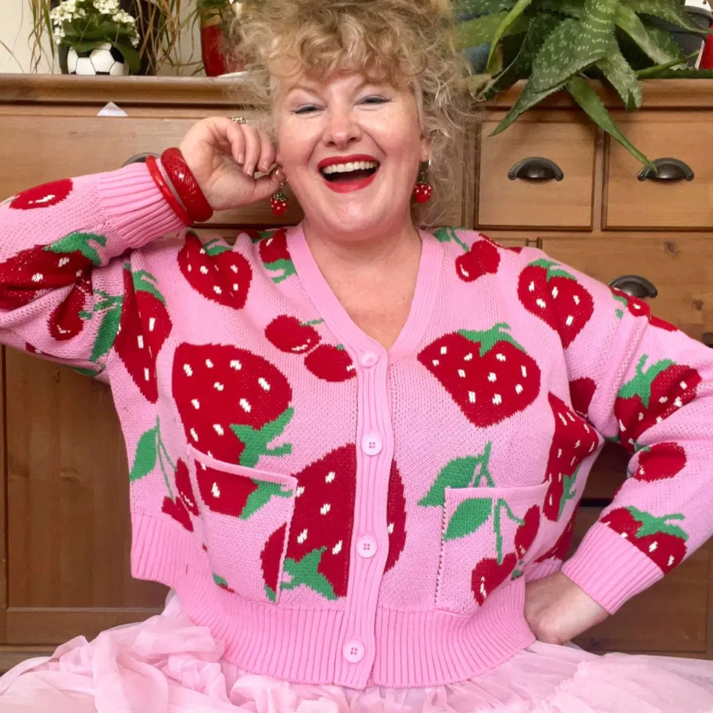 Cotton Rich Cardigan - Strawberry