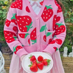 Cotton Rich Cardigan - Strawberry