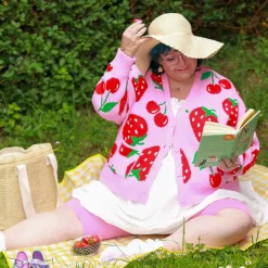 Cotton Rich Cardigan - Strawberry