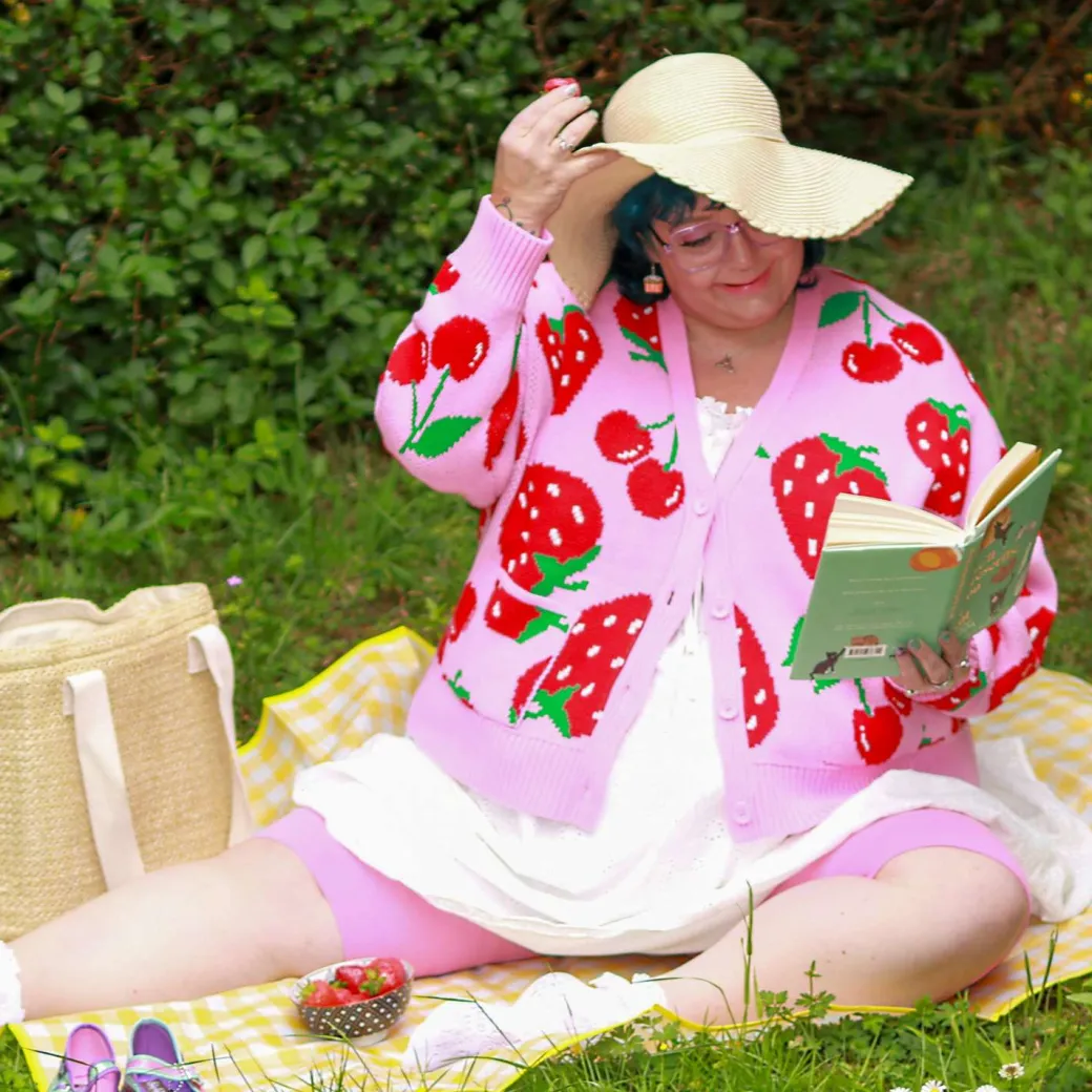 Cotton Rich Cardigan - Strawberry