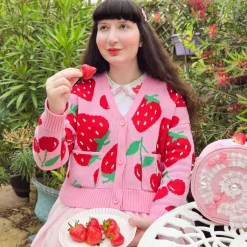 Cotton Rich Cardigan - Strawberry