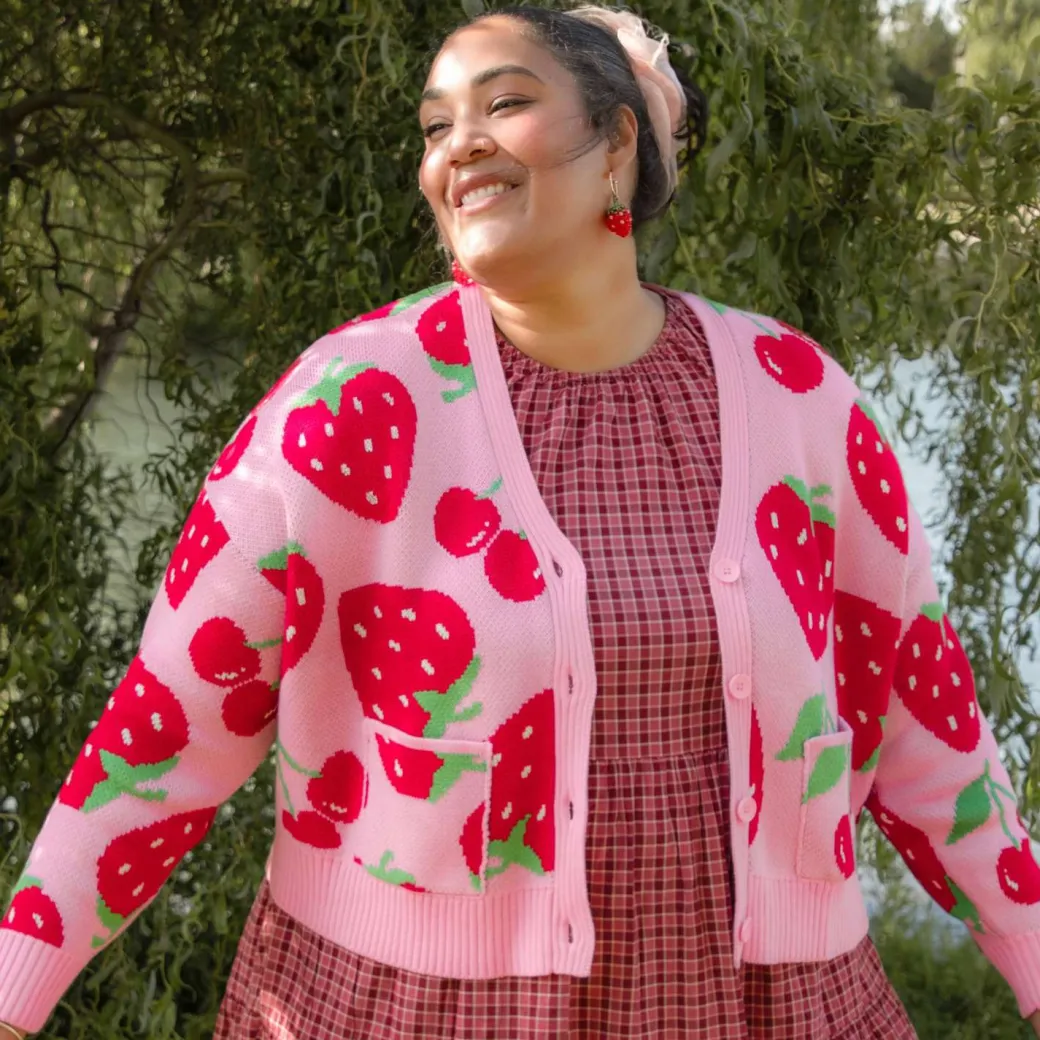Cotton Rich Cardigan - Strawberry
