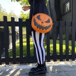 80 Denier Black & White Striped Tights - Betelgeuse