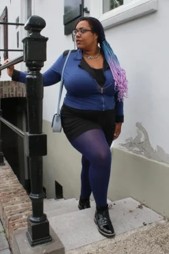 80 Denier Castor Oil Tights - Navy