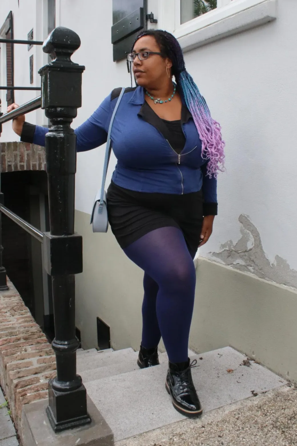 80 Denier Castor Oil Tights - Navy