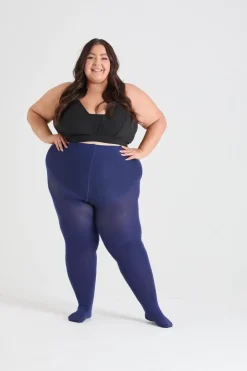 80 Denier Castor Oil Tights - Navy