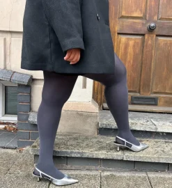 80 Denier Castor Oil Tights - Slate